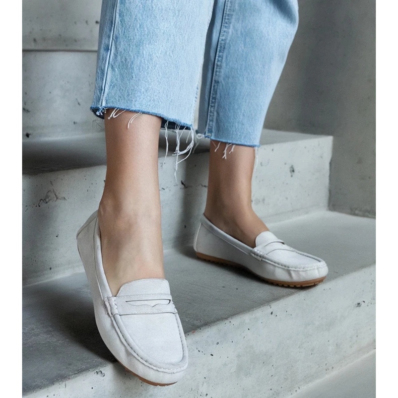 D/CEO Graue Mokassins aus Cellarengo-Öko-Wildleder 2