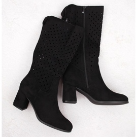 M.Daszyński Openwork -Stiefel M. Daszyński in SAN43A schwarz 1