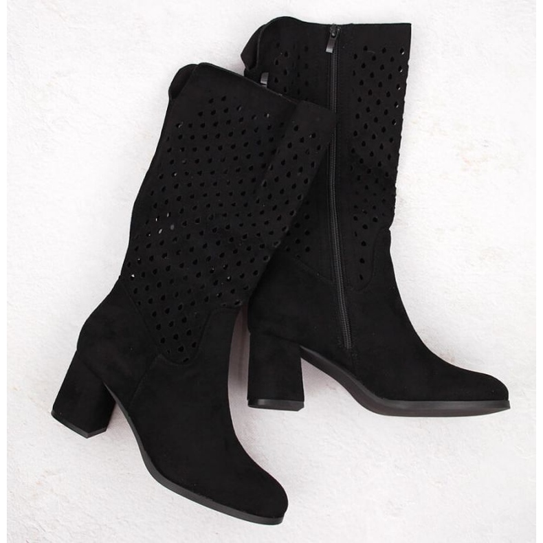 M.Daszyński Openwork -Stiefel M. Daszyński in SAN43A schwarz 1