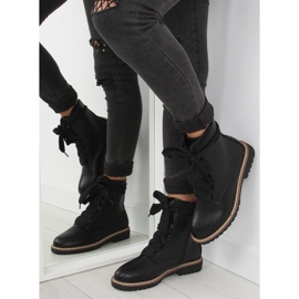 Schwarze Schnürboots 8308 schwarz 2