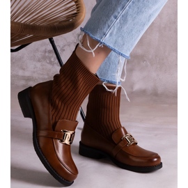 D/CEO Braune Stiefel mit Stoffobermaterial von Krisa 1