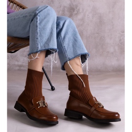 D/CEO Braune Stiefel mit Stoffobermaterial von Krisa 2