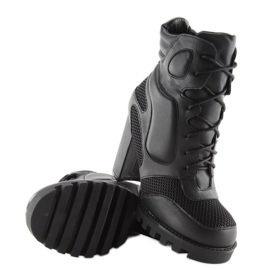 Schwarze hochhackige Stiefel 9132 schwarz 2