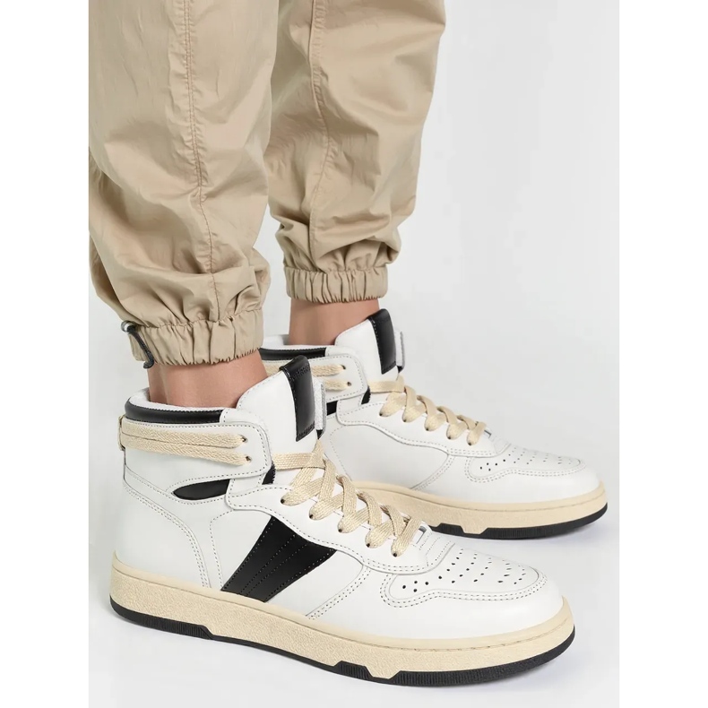 Frauen -Sneaker Wysokie Rubio White/Schwarz 2