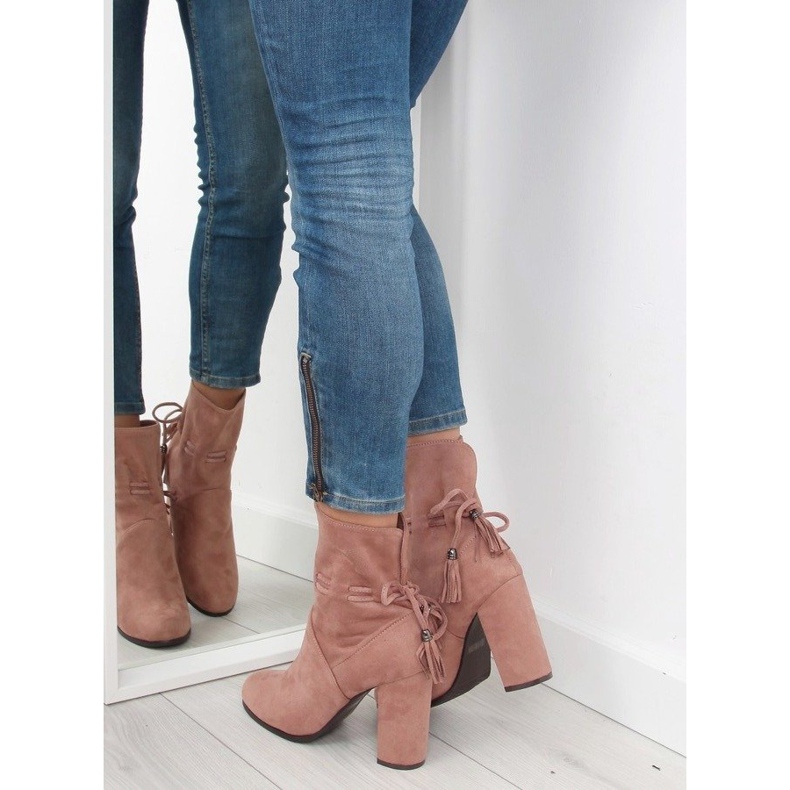 Stiefel mit breitem Absatz rosa 1318 rosa 1