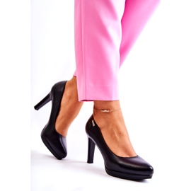 Sergio Leone Frauen klassische Pumpen auf der Plattform schwarz 2