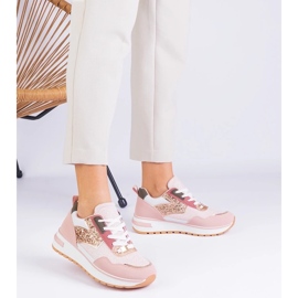 D/CEO Rosa Sneaker auf der Plattform, die mit Sonata Glitzer dekoriert sind 2