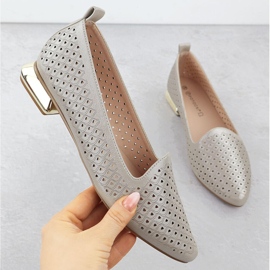 Frauenschuhe auf einem dekorativen Fersenöffnungs -Beige Potocki SZ12574 1