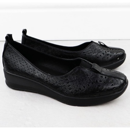 Frauenschuhe Slip-on Openwork Black Jezzi RMR1840-13 schwarz 2