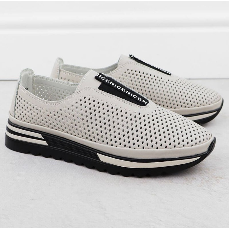 S.Barski Offene Schuhe S. Barski LR51-672 Beige 2