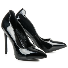 Via Giulia  Lackierte spitze Stifte schwarz 1