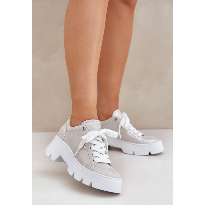 Turnschuhe Sportschuhe auf der Chebello 4632 Silberplattform 2
