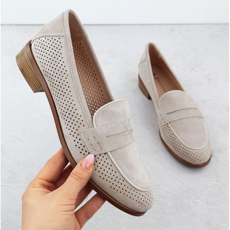 Openwork Wildleder Schuhe Lords Potocki Sz12585 Beige 1