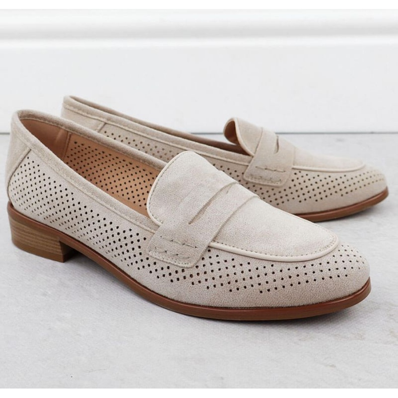 Openwork Wildleder Schuhe Lords Potocki Sz12585 Beige 2