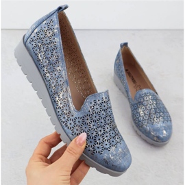 M.Daszyński Schuhe bei M. Daszyński MR1628-20 in Blumen blau 1