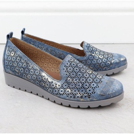 M.Daszyński Schuhe bei M. Daszyński MR1628-20 in Blumen blau 2