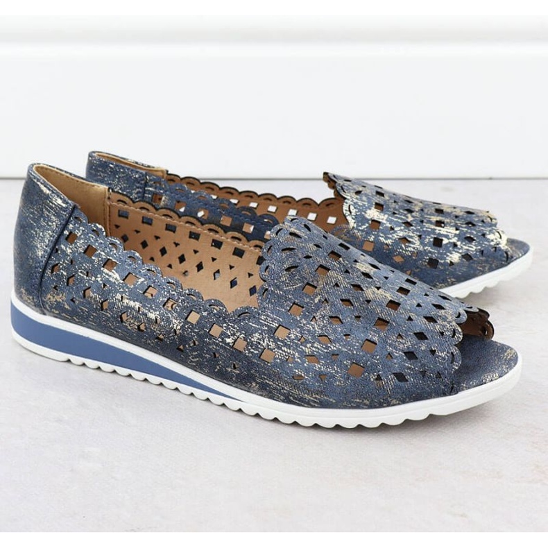 Jezzi Open Tool Openwork Shoes Jekeszi135-1 Blau 2