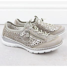 Rieker L32P6-90 Silber Openwork Sports Schuhe silber- 2
