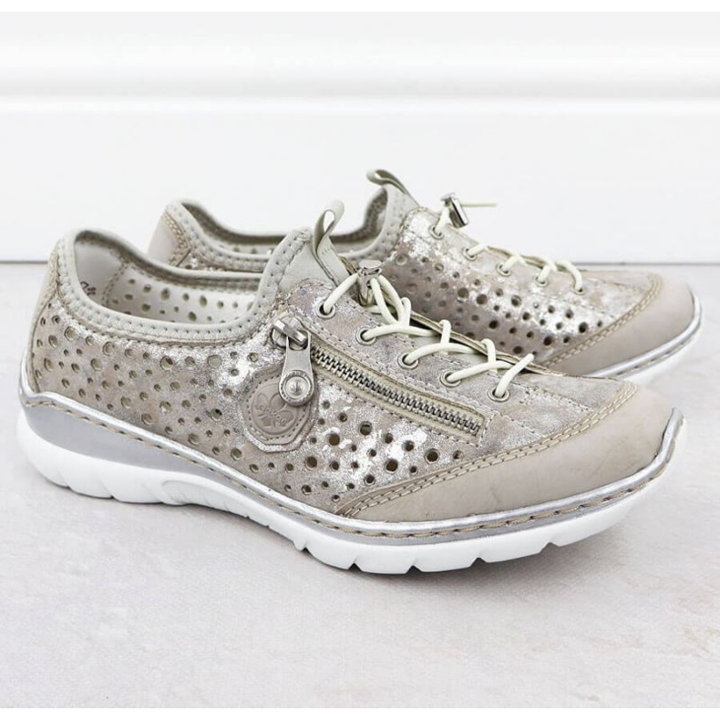 Rieker L32P6-90 Silber Openwork Sports Schuhe 2