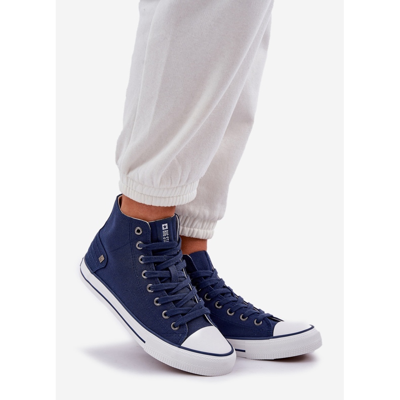 Frauen hohe Sneaker Big Star DD274333 Marine Blue blau 1