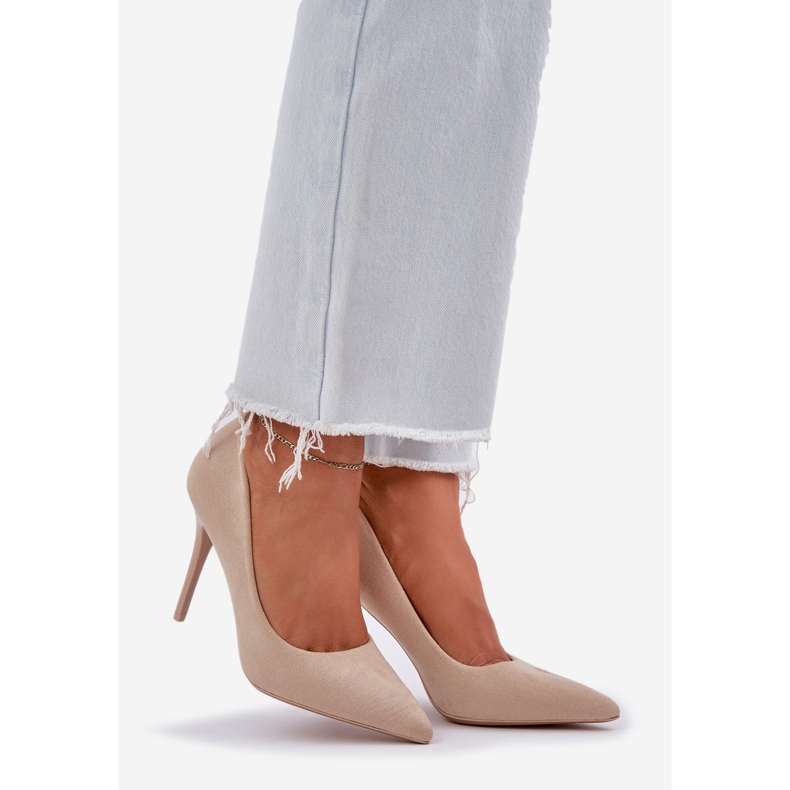 Klassische Öko -Simonable High Heels beige 1