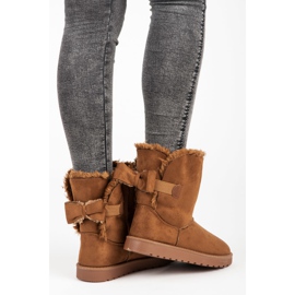 Mukluki aus Wildleder mit Schleife braun 2