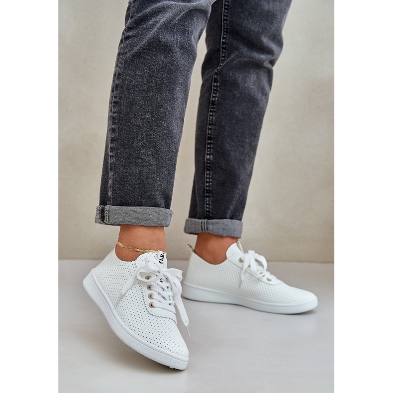 Openwork -Spitze für Frauen -up leichte Bohnen -Sneaker beige 2