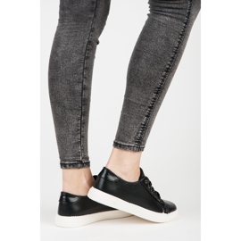 Durchbrochene Turnschuhe schwarz 1