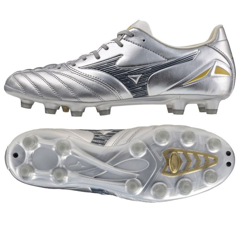 Mizuno Morelia Neo IV Pro Mg P1GA253404 Fußballschuhe silber- 1