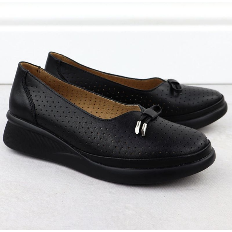 Schuhe auf der Vinceza 7896 Black Openwork -Plattform schwarz 2