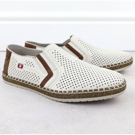 Rieker B5297-80 Weiße offene Schuhe 1