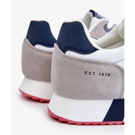 Herren Sports Schuhe Memory Foam Big Star Ll174160 Weiß mit Grau 2