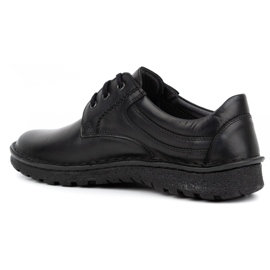 Kampol Klassische Herrenschuhe 15KAM, schwarzes Leder 1