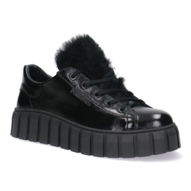 Frauen Lederschuhe Pollonus schwarz gießen 5-1578-005 1