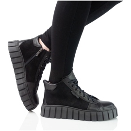 Frauen-Lederschuhe Pollonus schwarzes Gesicht 5-1575-004 2