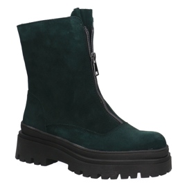 Damen Lederstiefel Pollonus Bottle Green 5-1601-003 grün 1