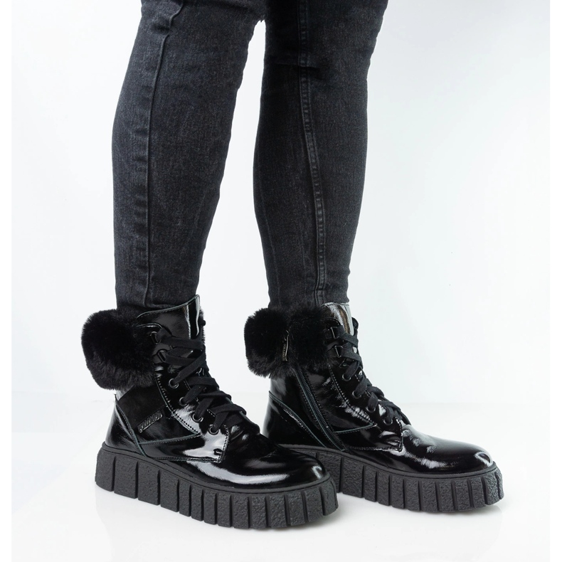 Frauen Leder Skins Pollonus Black Waffe 5-1574-001 schwarz 1