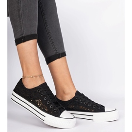 Schwarze offene Arbeitssneaker 2