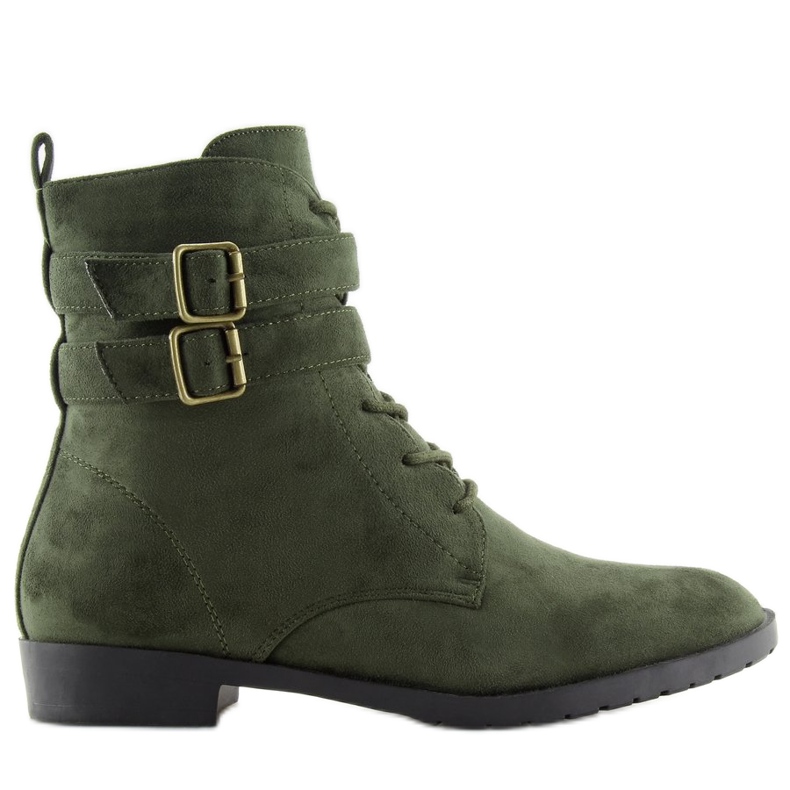 Schnürstiefel Wildleder grün H7187 verde 2