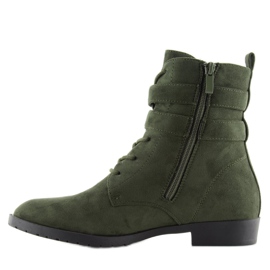Schnürstiefel Wildleder grün H7187 verde 1