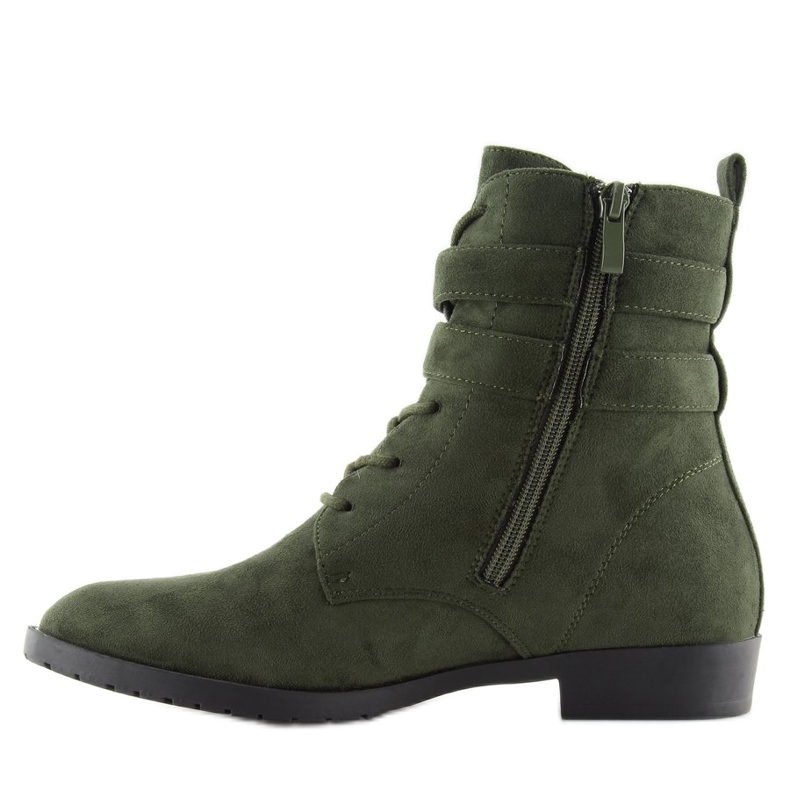 Schnürstiefel Wildleder grün H7187 verde 1