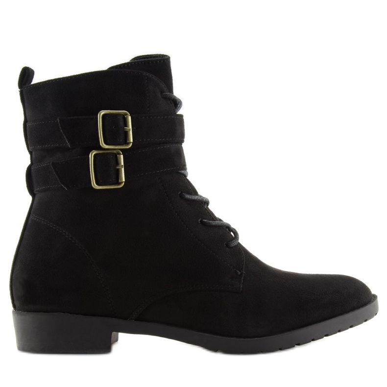 Schnürstiefel Wildleder schwarz H7187 negro 2