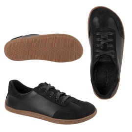 Barfußschuhe minimalistische Leder Wasak 0744W Schwarz 2