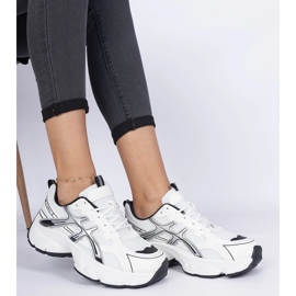 Schwarze Damen-Sneaker mit massiver Sohle weiß 2