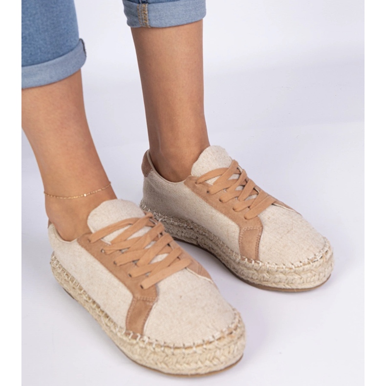 Braune Frauenspitze -up -Espadrilles 2