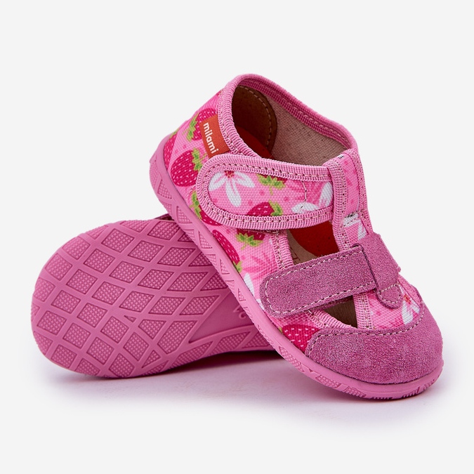 Kinderrückschuhe für rosa Erdbeeren 2