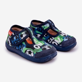 Kinderruhschuhe flexibel für Klettbällchen Marinekugeln blau 1