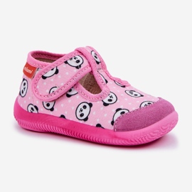 Kinderruhschuhe flexibel mit rosa Pandas Pandas 6