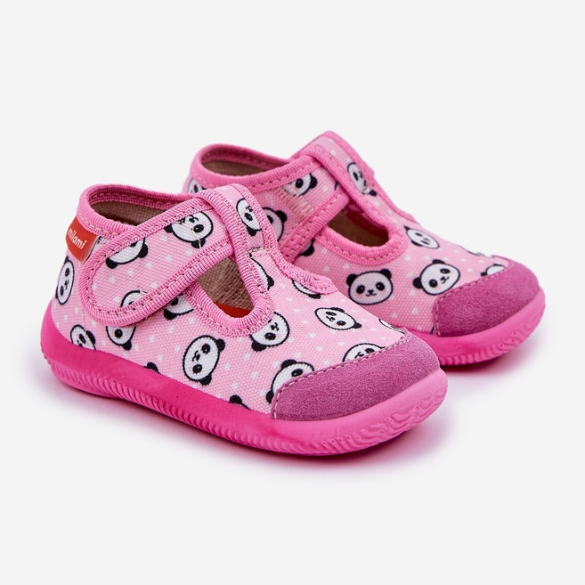 Kinderruhschuhe flexibel mit rosa Pandas Pandas 1 Kinderruhschuhe flexibel mit rosa Pandas Pandas 1