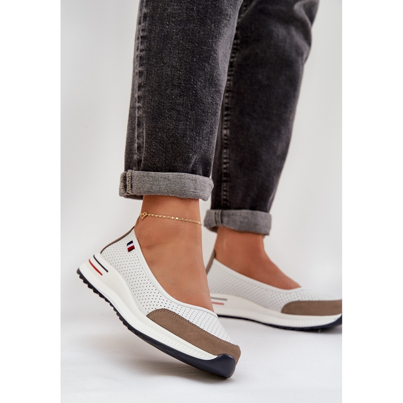 Weiße Leder -Ballerinas 2